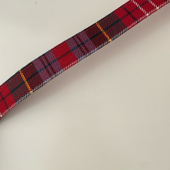 Tartan and leather dog collar - Picture 9 of 9